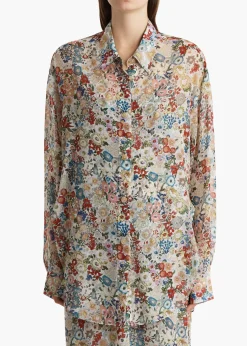 Khaite Shirts & Tops-Goya Top in Cream Multi