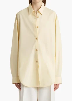 Khaite Shirts & Tops-Goya Top in Pale Yellow