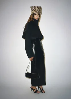Khaite Leather|Skirts & Shorts-Gres Skirt in Black Leather