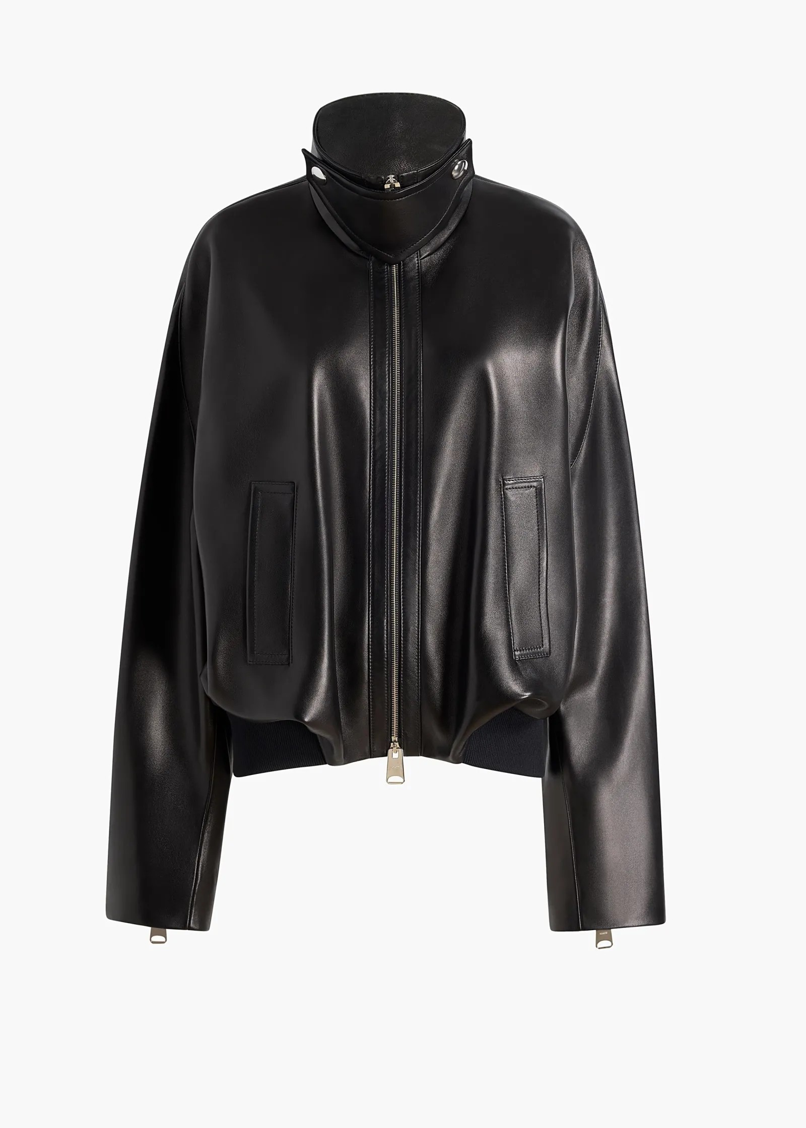 Khaite Leather|Outerwear & Coats-Hamett Jacket in Black Leather