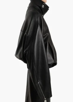 Khaite Leather|Outerwear & Coats-Hamett Jacket in Black Leather