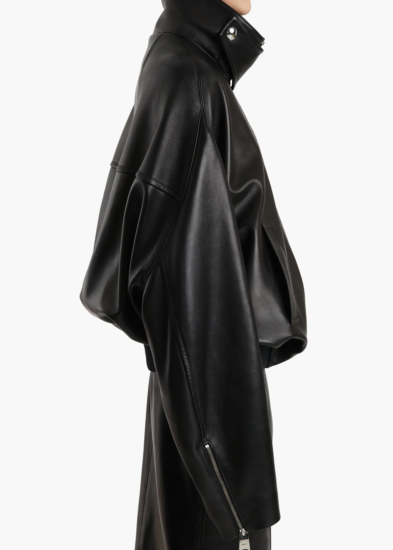 Khaite Leather|Outerwear & Coats-Hamett Jacket in Black Leather