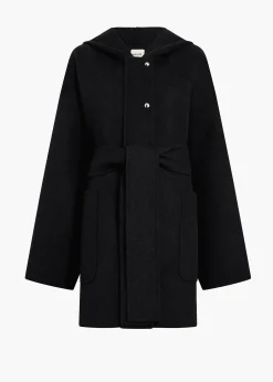 Khaite Outerwear & Coats-Hessner Coat in Black