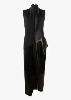 Khaite Dresses|Leather-Hilda Dress in Black Leather