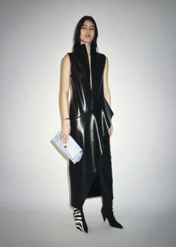 Khaite Dresses|Leather-Hilda Dress in Black Leather