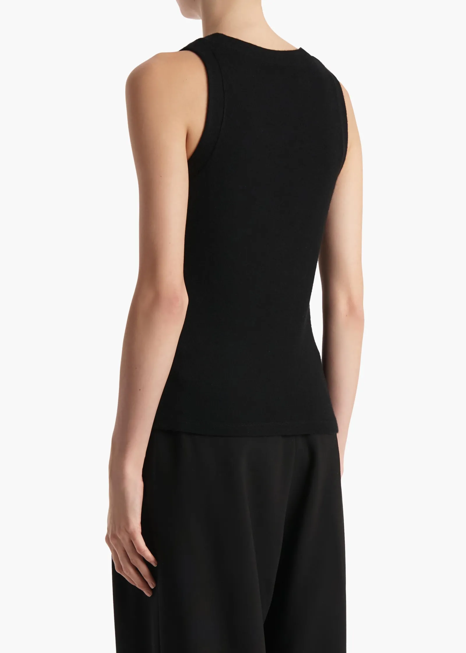Khaite T-Shirts & Tanks-Isha Top in Black Silk Cashmere Jersey