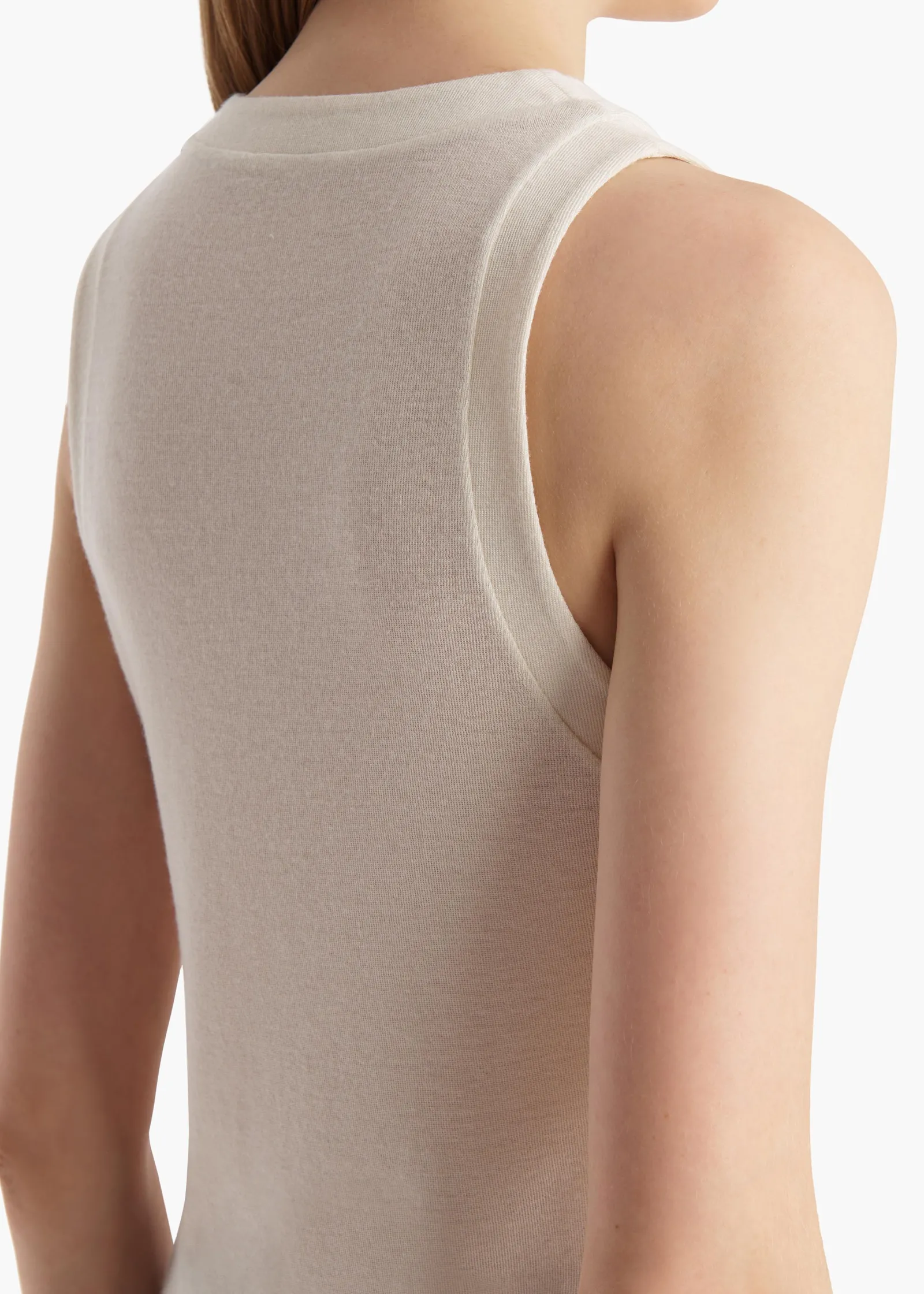 Khaite T-Shirts & Tanks-Isha Top in Cream Silk Cashmere Jersey