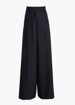 Khaite Pants-Jacob Pant in Navy and White Stripe