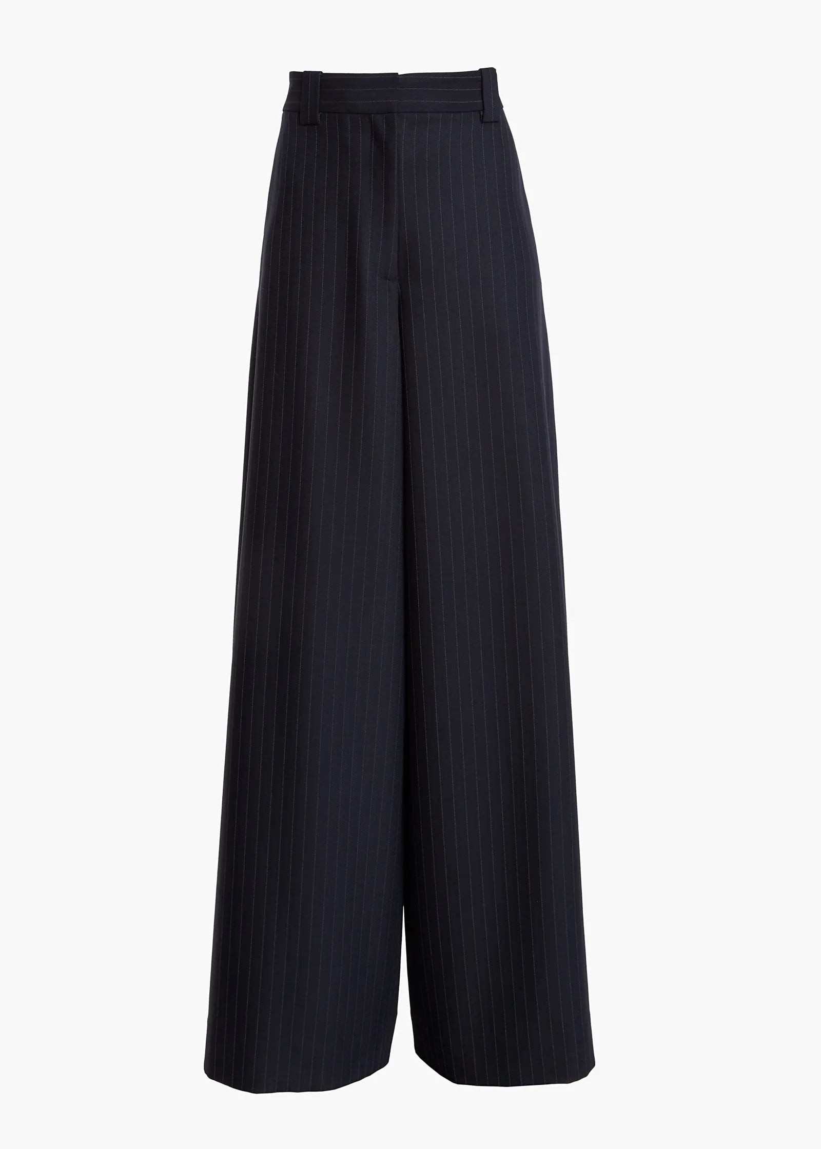Khaite Pants-Jacob Pant in Navy and White Stripe
