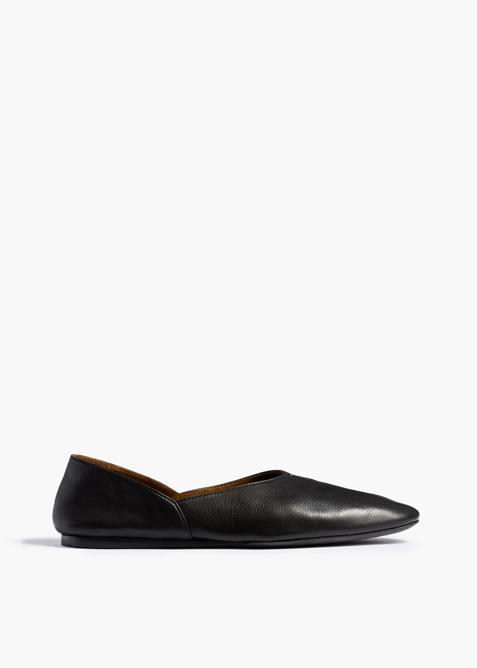Khaite Flats-Jane Flat in Black Leather