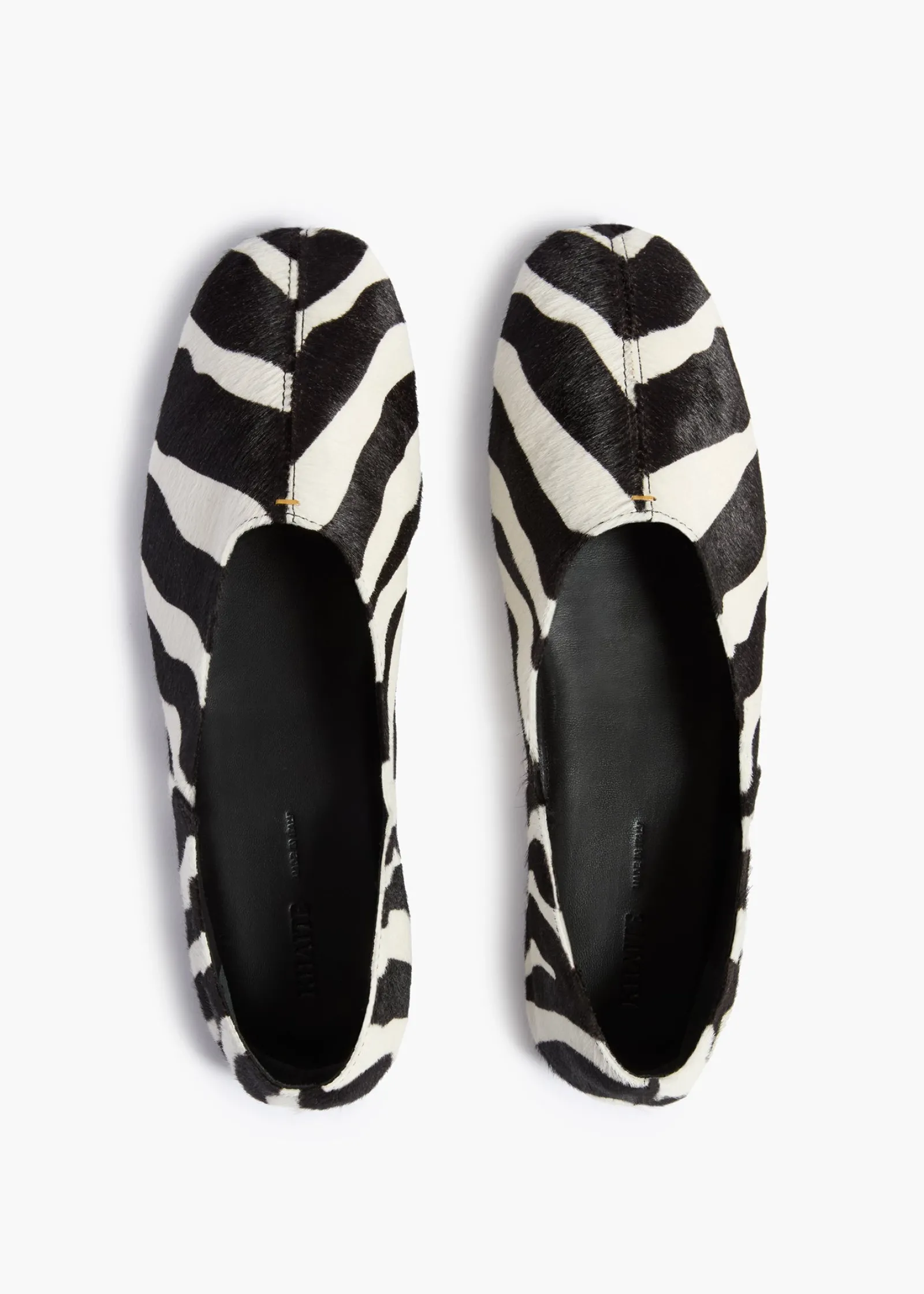 Khaite Flats-Jane Flat in Zebra Print Haircalf