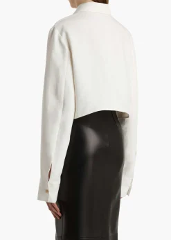 Khaite Shirts & Tops-Jasen Top in Cream Linen