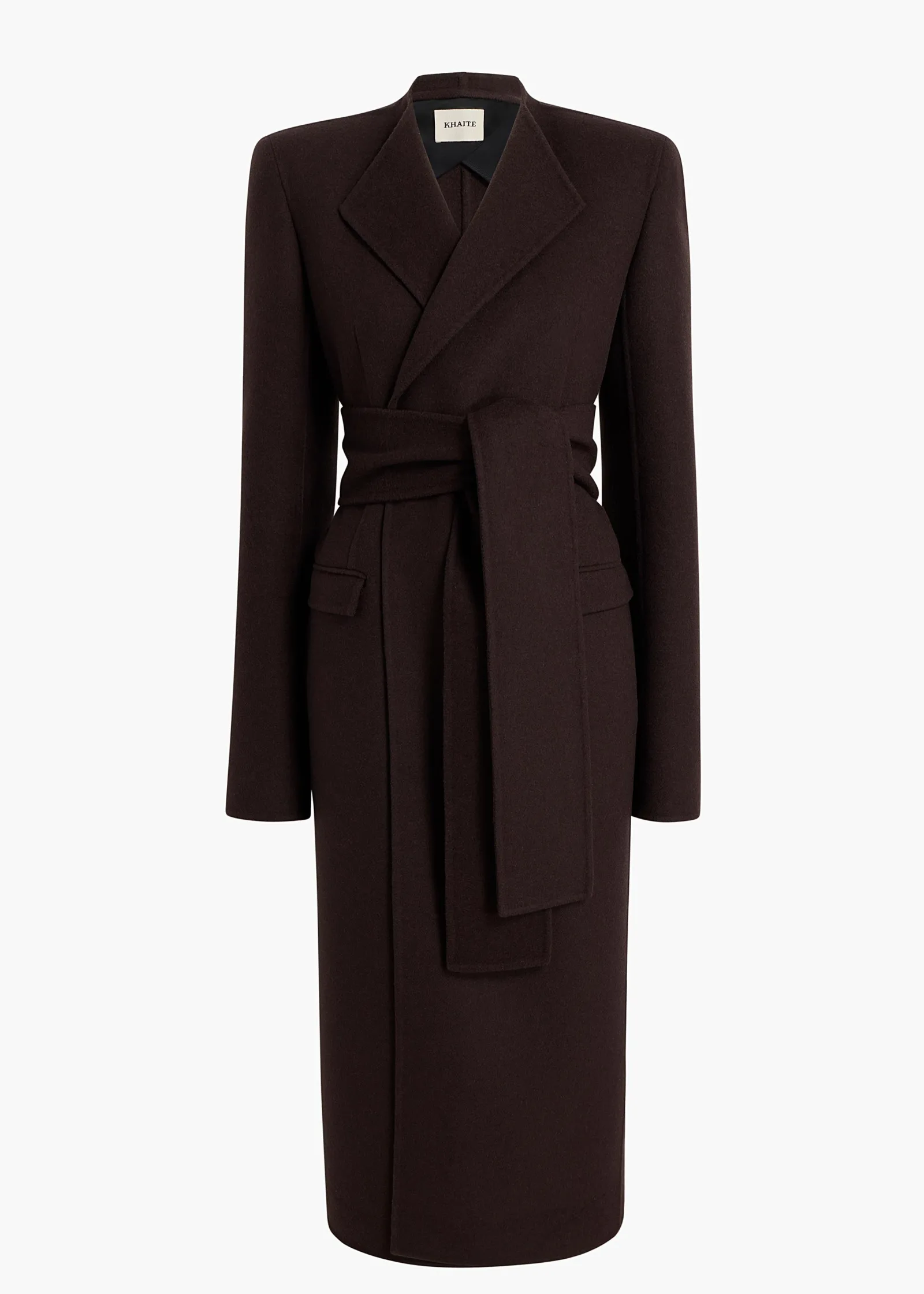 Khaite Outerwear & Coats-Jelson Coat in Dark Brown