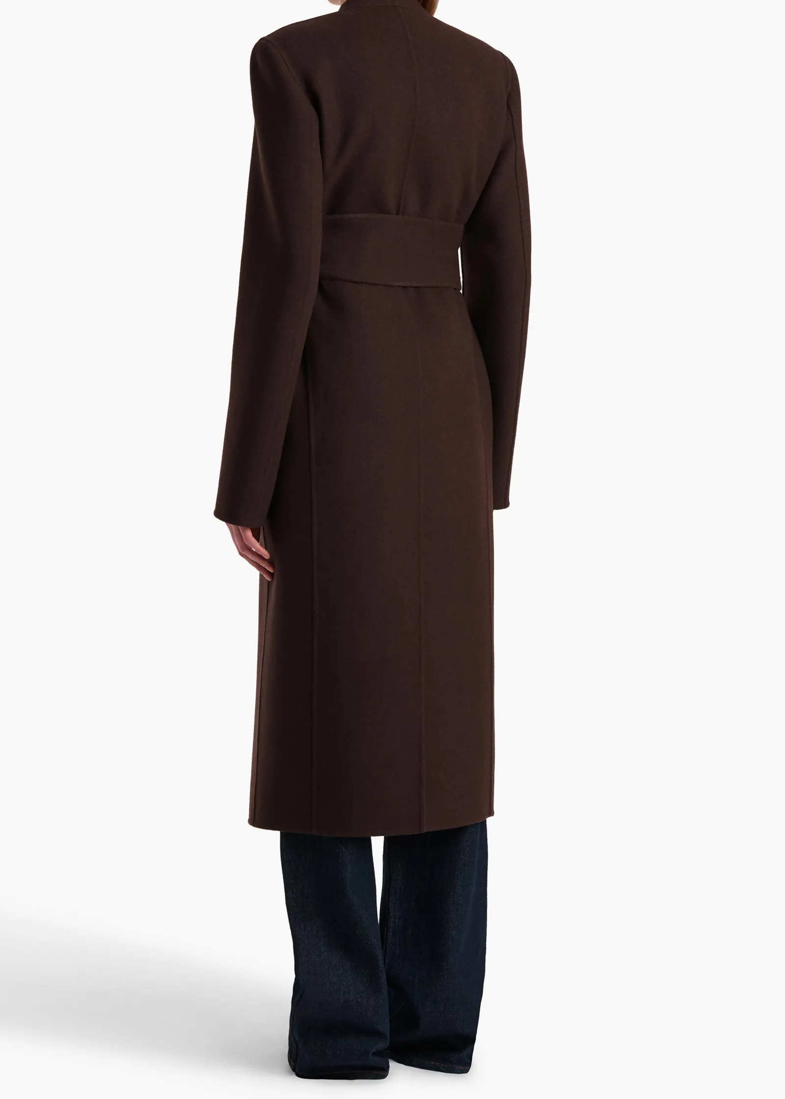 Khaite Outerwear & Coats-Jelson Coat in Dark Brown