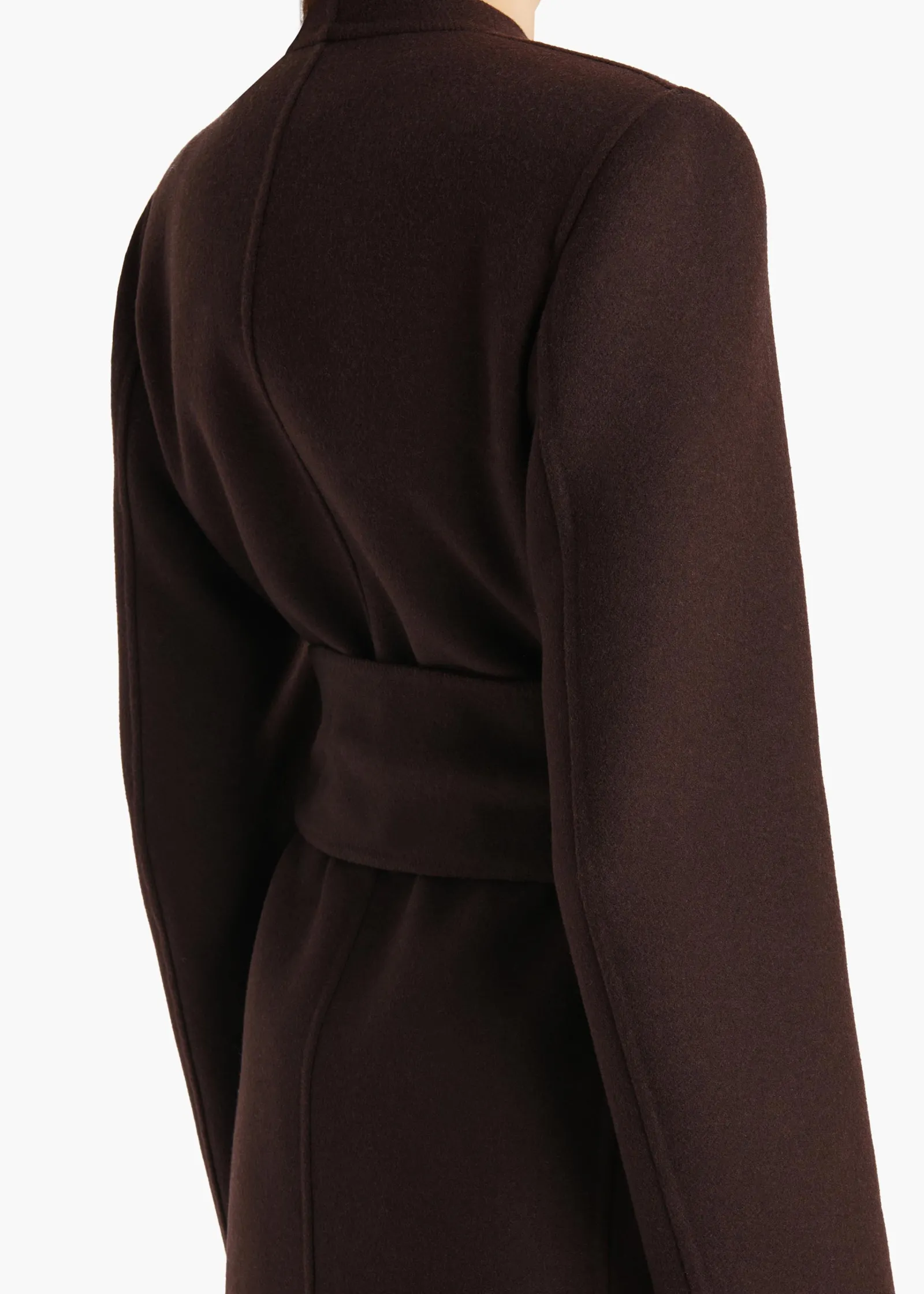 Khaite Outerwear & Coats-Jelson Coat in Dark Brown