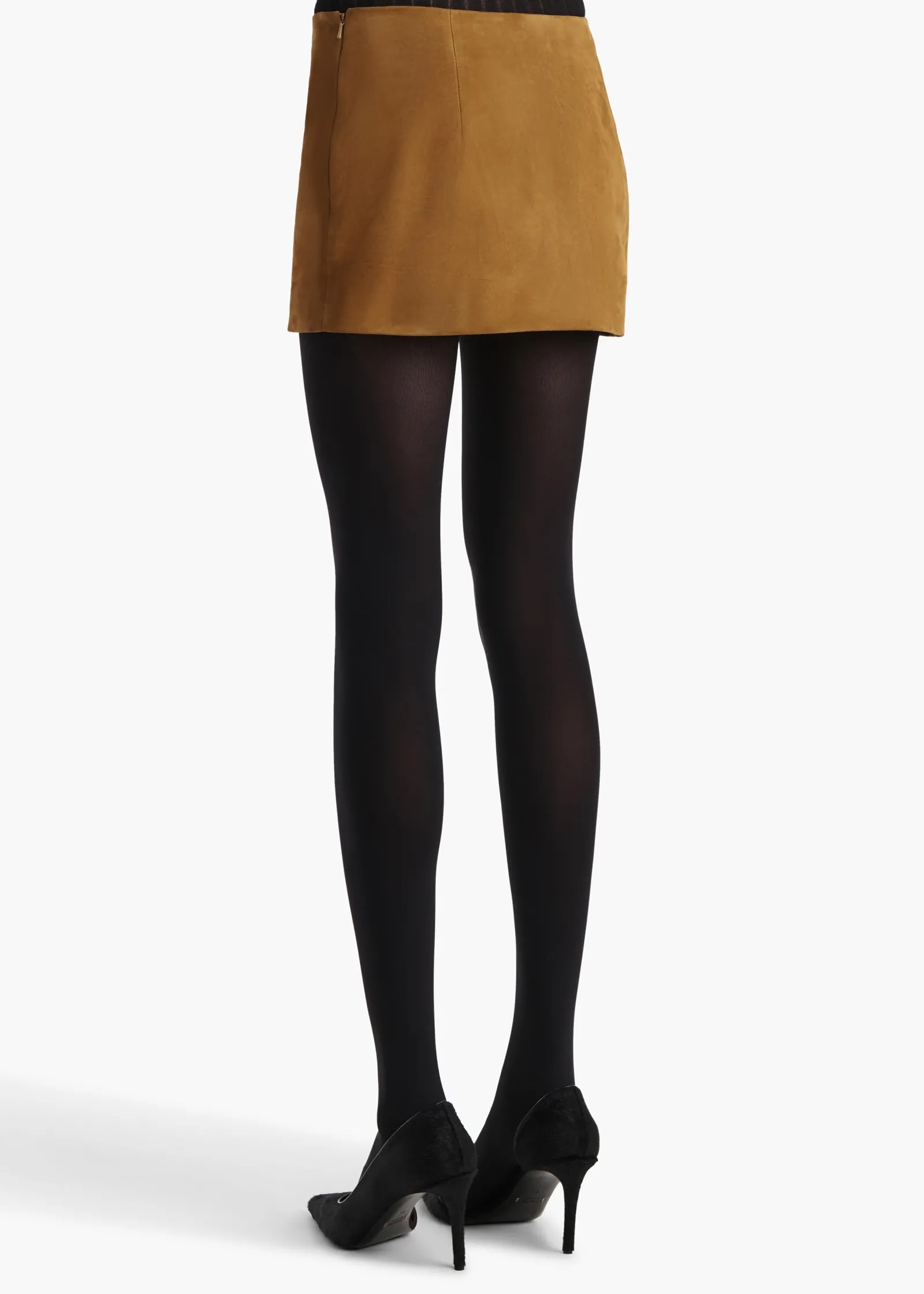 Khaite Leather|Skirts & Shorts-Jett Skirt in Toffee Suede