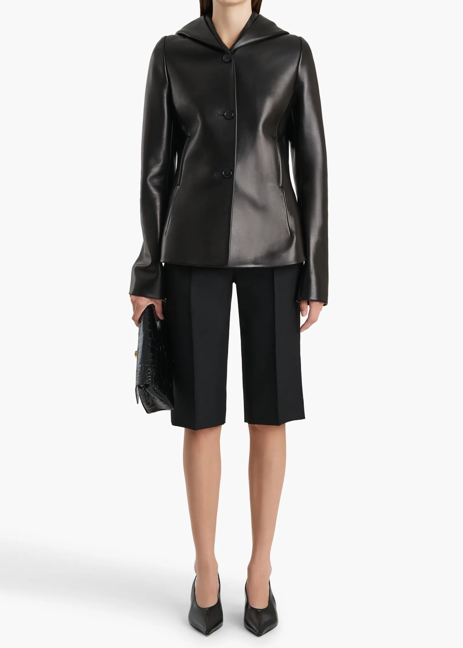 Khaite Leather|Jackets-June Jacket in Black Leather