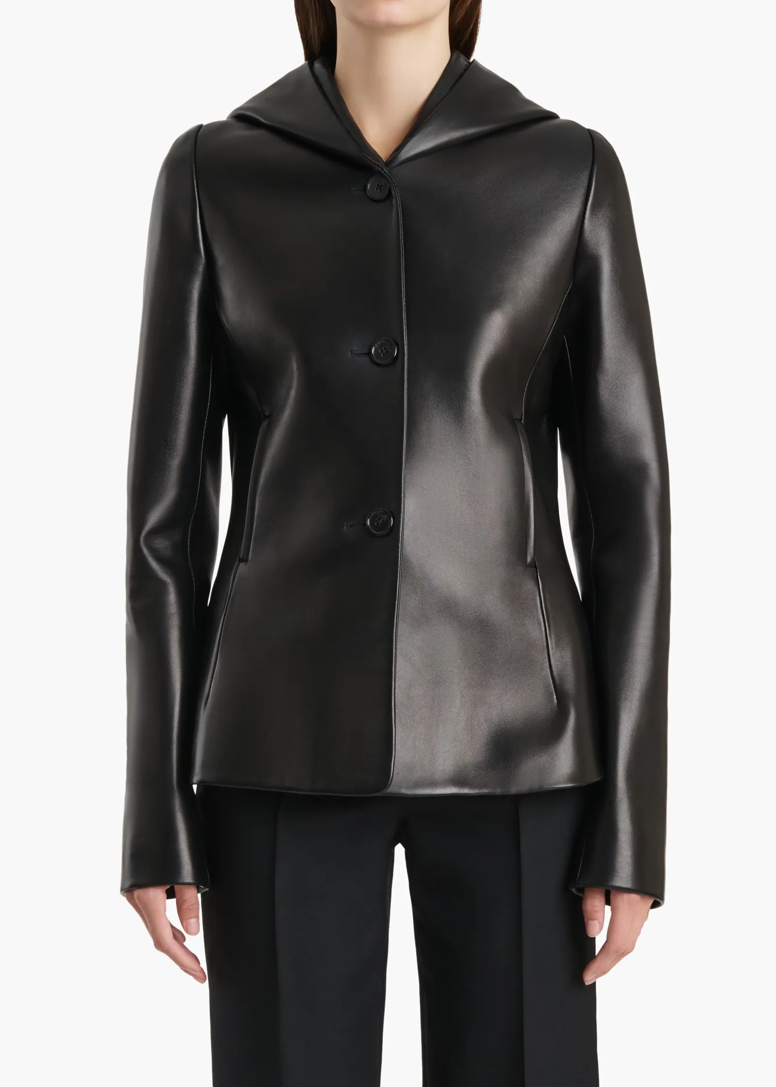 Khaite Leather|Jackets-June Jacket in Black Leather