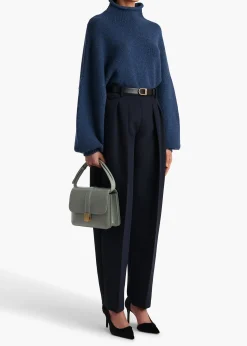 Khaite Knitwear-Juniper Sweater in Indigo