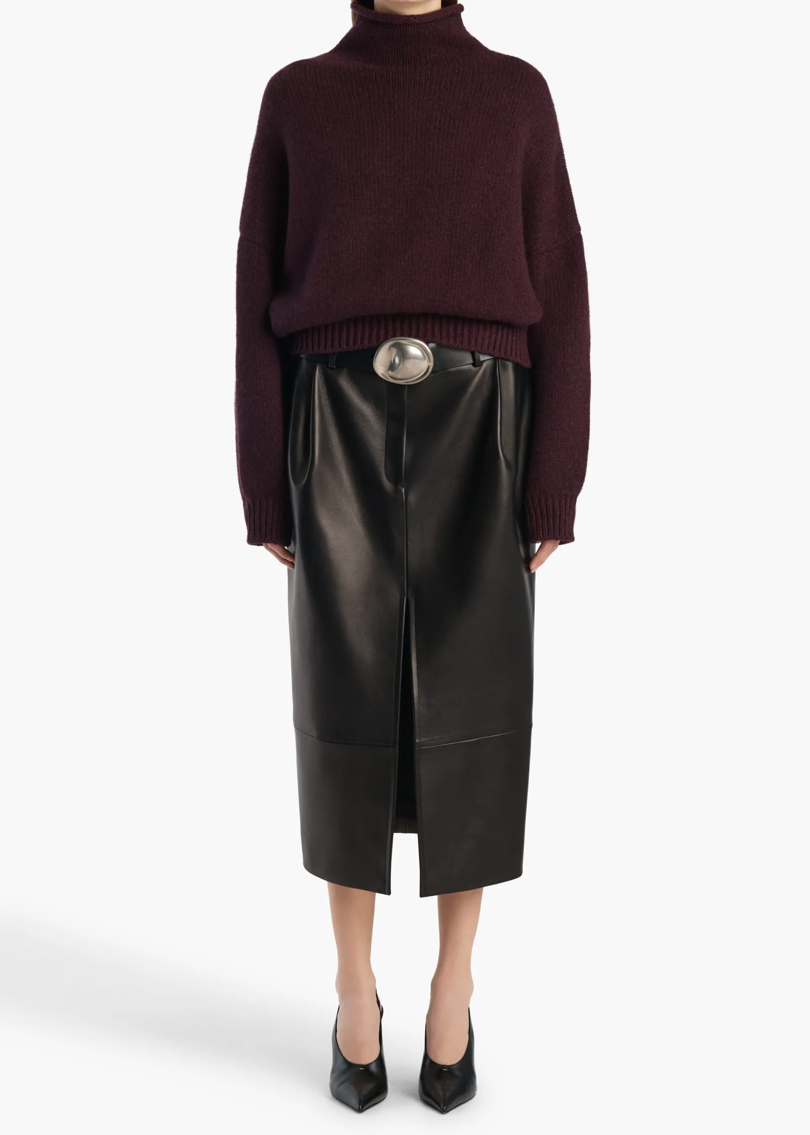 Khaite Knitwear-Juniper Sweater in Plum