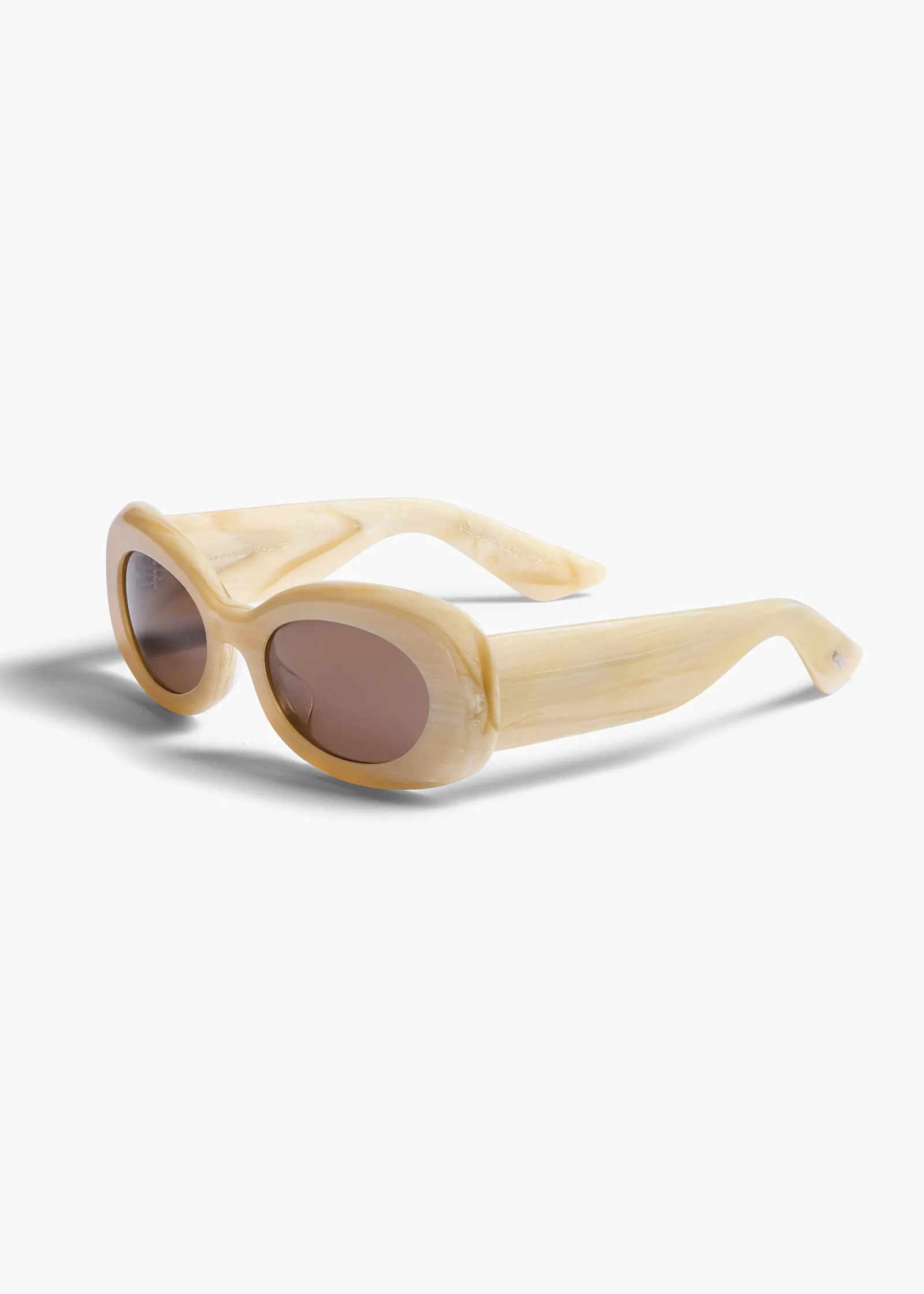 Khaite Eyewear-x Oliver Peoples 1992C in Beige Silk and Brown