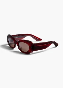Khaite Eyewear-x Oliver Peoples 1992C in Bordeaux Bark and Brown
