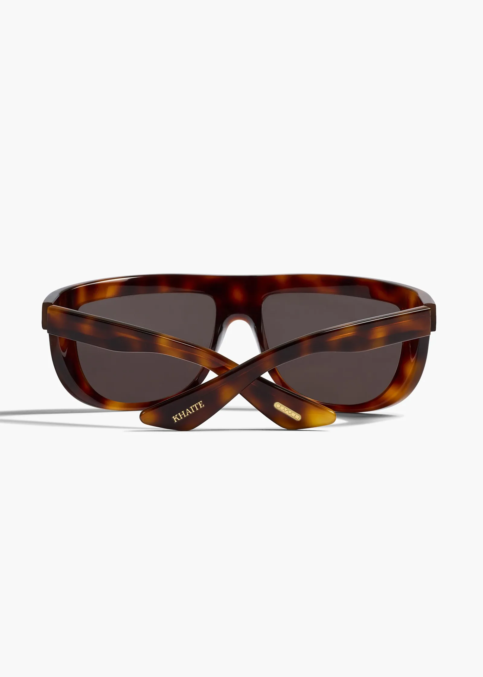 Khaite Eyewear-x Oliver Peoples 1974C in Dark Mahogany and Brown