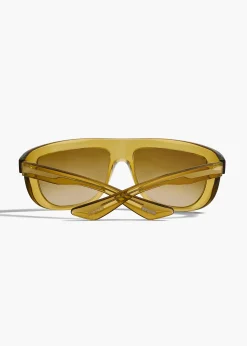 Khaite Eyewear-x Oliver Peoples 1974C in Dark Honey and Amaretto Gradient