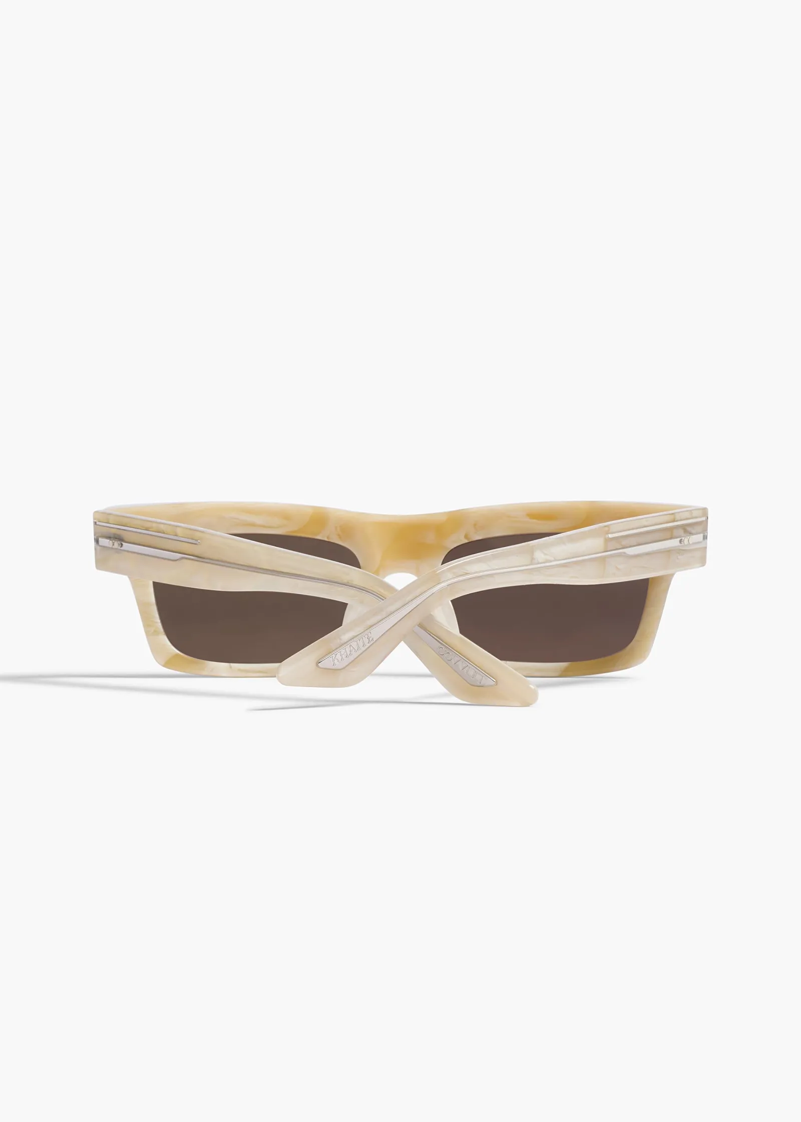 Khaite Eyewear-x Oliver Peoples 1985C in Beige Silk and Brown
