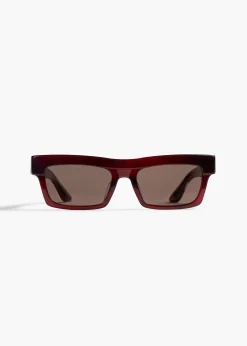 Khaite Eyewear-x Oliver Peoples 1985C in Bordeaux Bark and Brown