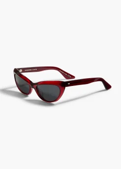 Khaite Eyewear-x Oliver Peoples 1963C in Dark Red and Grey