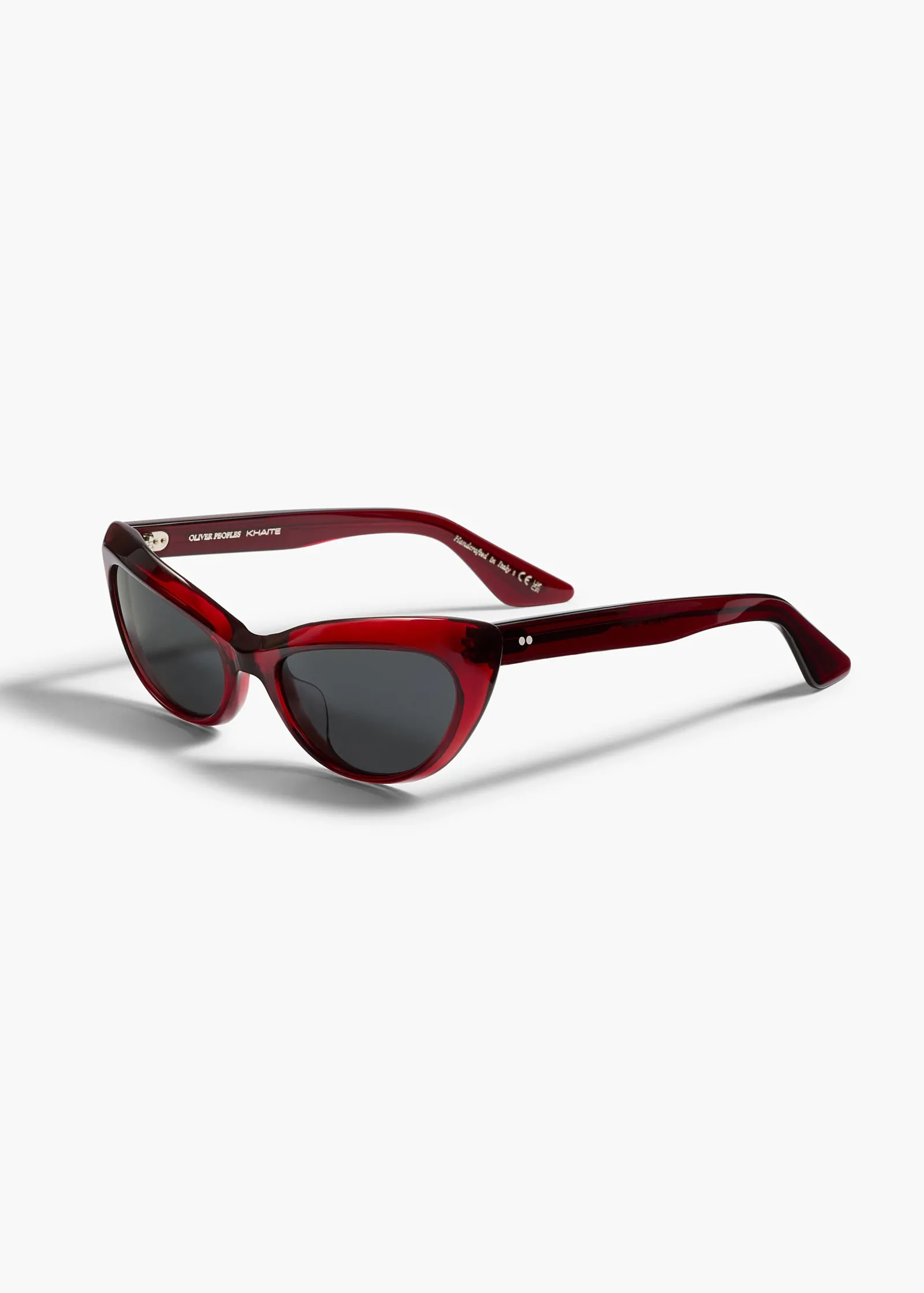 Khaite Eyewear-x Oliver Peoples 1963C in Dark Red and Grey