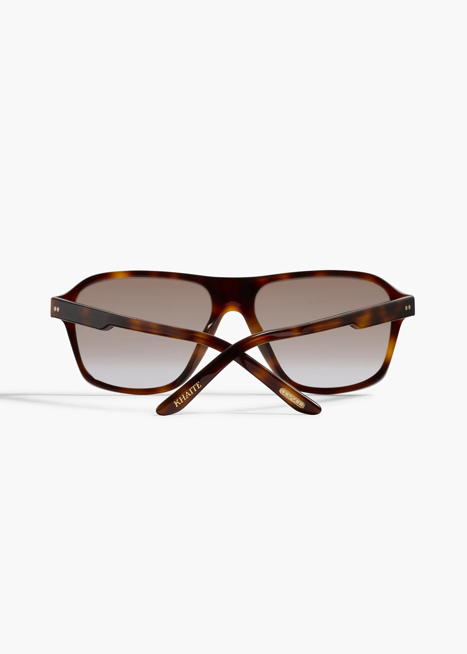Khaite Eyewear-x Oliver Peoples 1978RX in Dark Mahogany and Soft Tan Gradient