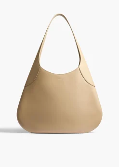 Khaite Shoulder Bags-Large Joan Hobo in Toffee Leather