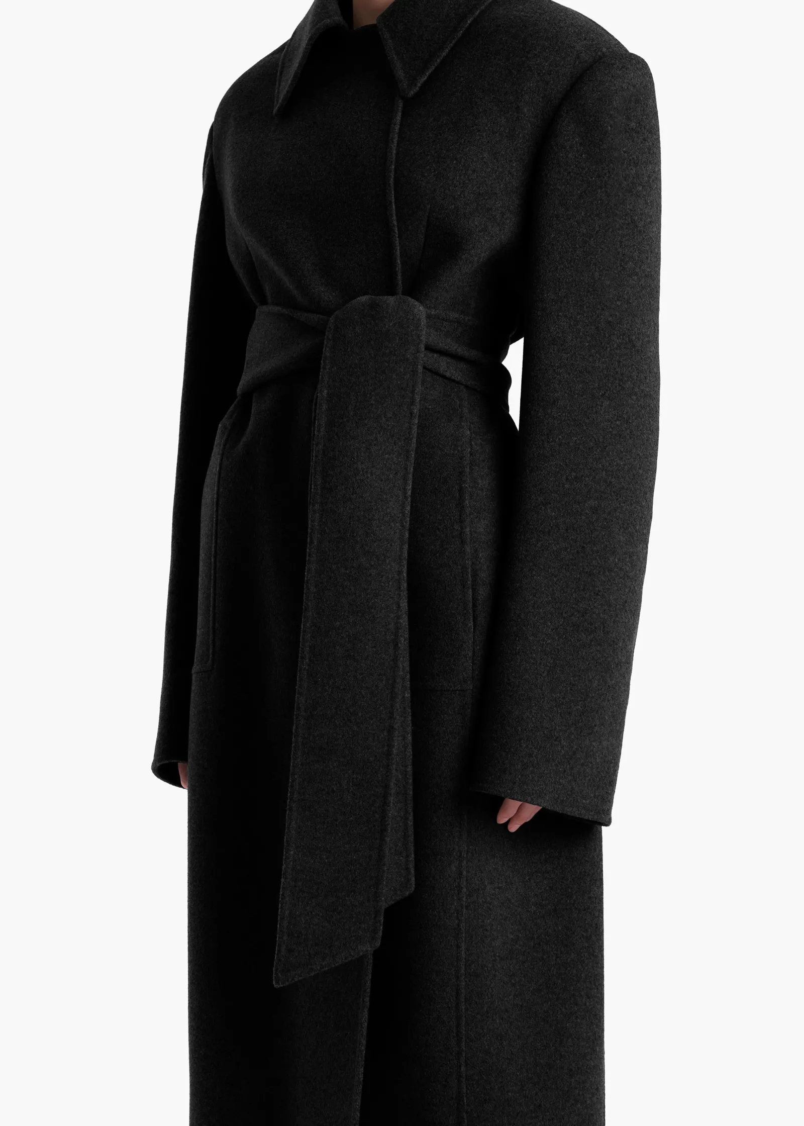 Khaite Outerwear & Coats-Lea Coat in Black