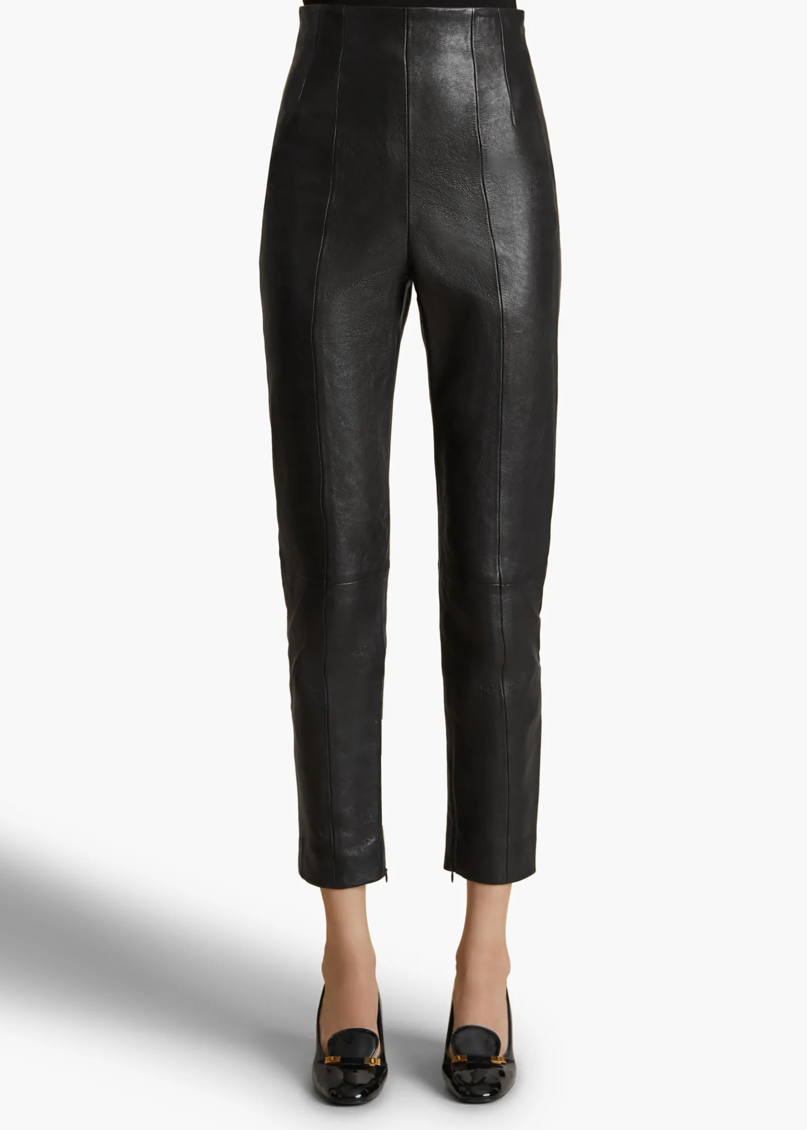 Khaite Pants-Lenn Pant in Black Leather