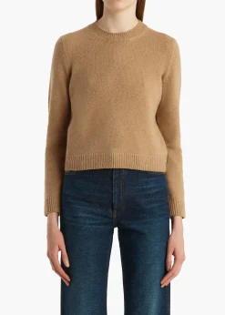 Khaite Knitwear-Leta Sweater in Biscotti