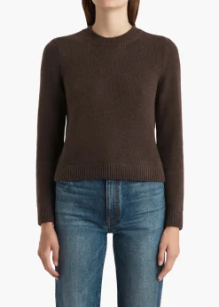 Khaite Knitwear-Leta Sweater in Coffee