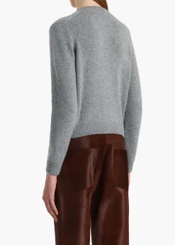 Khaite Knitwear-Leta Sweater in Fog