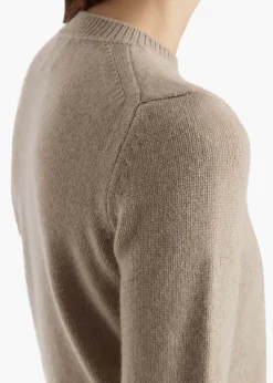 Khaite Knitwear-Leta Sweater in Putty