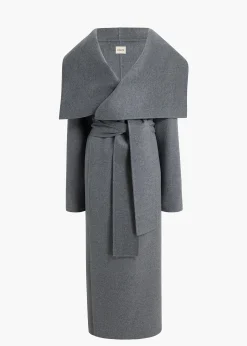 Khaite Outerwear & Coats-Levitt Coat in Grey Melange