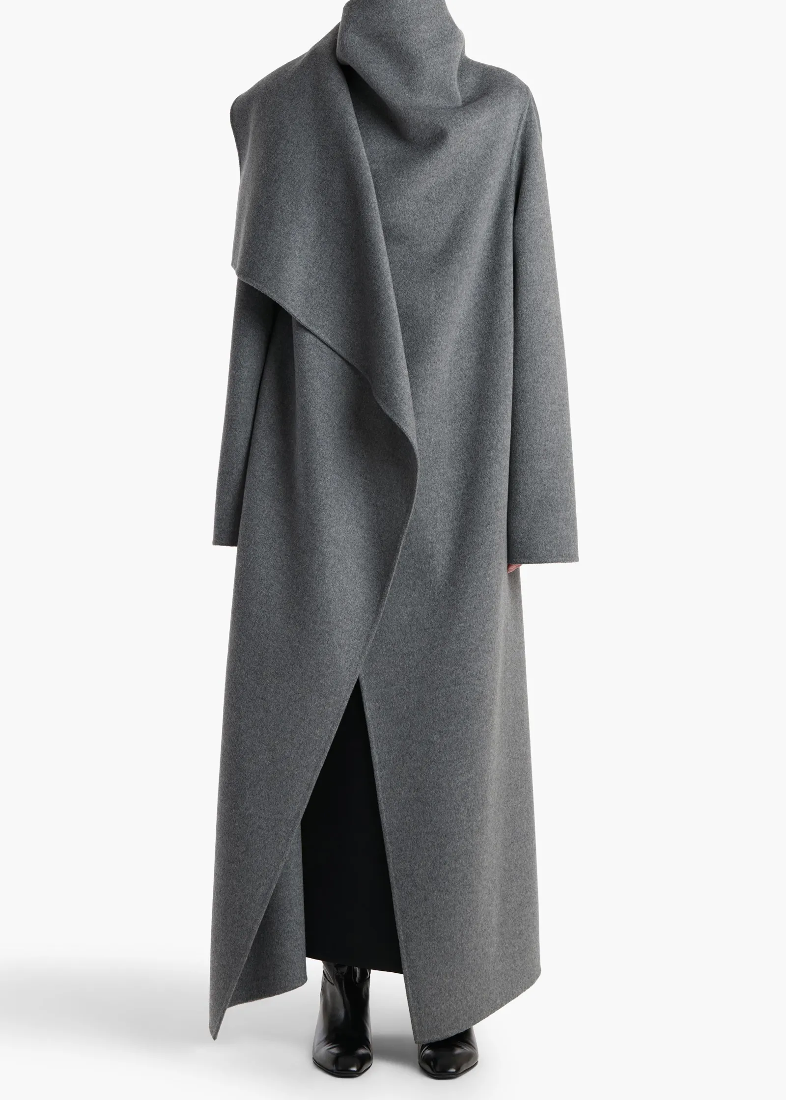 Khaite Outerwear & Coats-Levitt Coat in Grey Melange