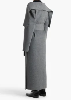 Khaite Outerwear & Coats-Levitt Coat in Grey Melange