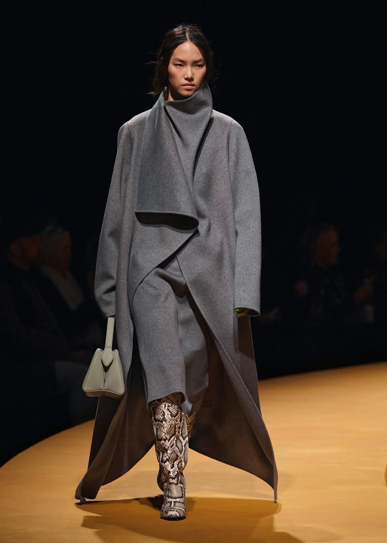Khaite Outerwear & Coats-Levitt Coat in Grey Melange