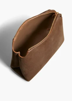 Khaite Crossbody Bags-Lina Crossbody Bag in Cedar Suede