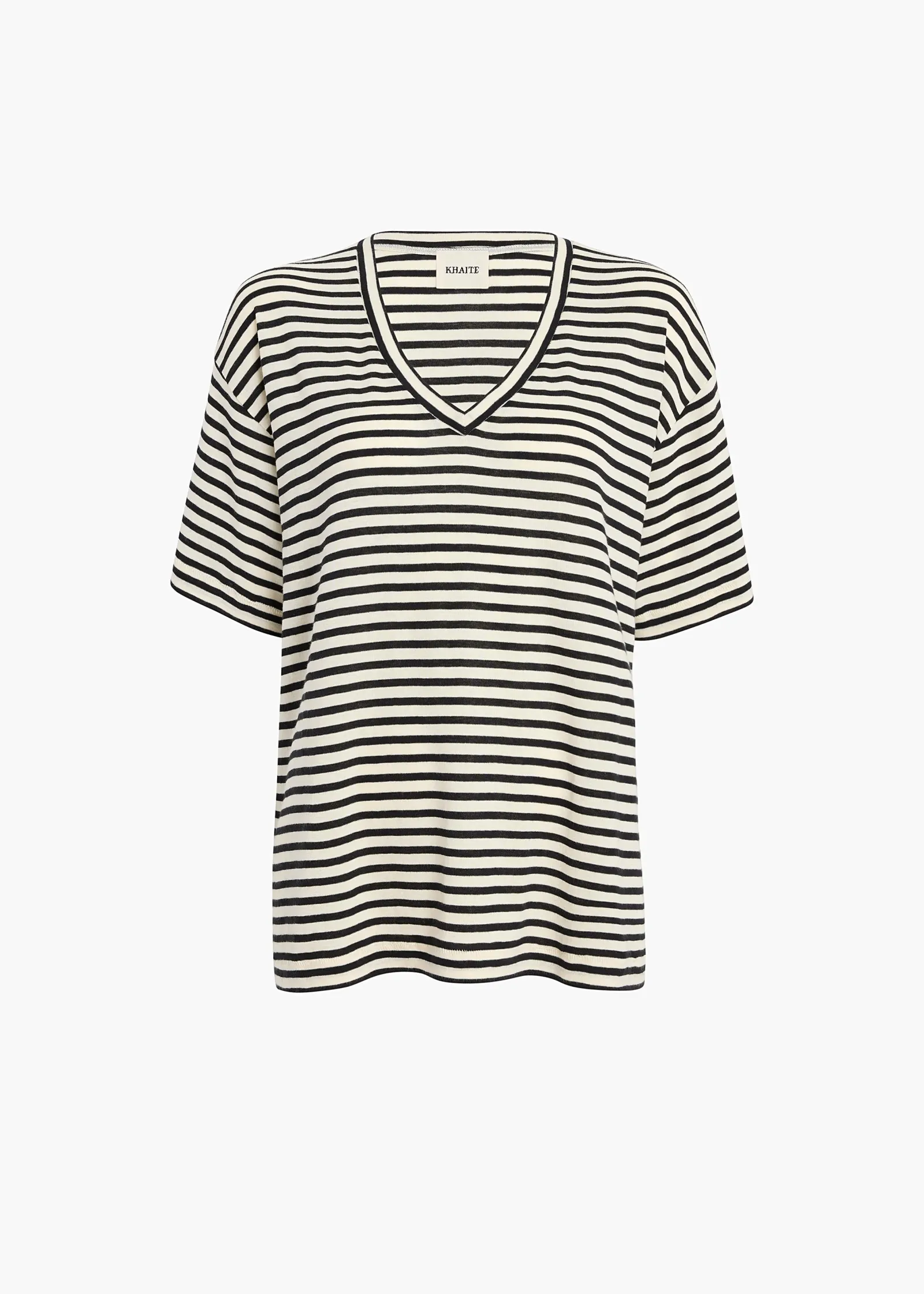 Khaite T-Shirts & Tanks-Linda T-Shirt in Black and Off White