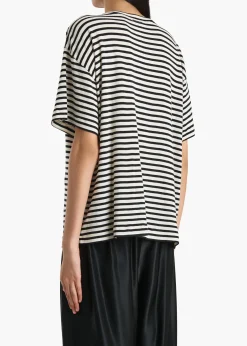Khaite T-Shirts & Tanks-Linda T-Shirt in Black and Off White