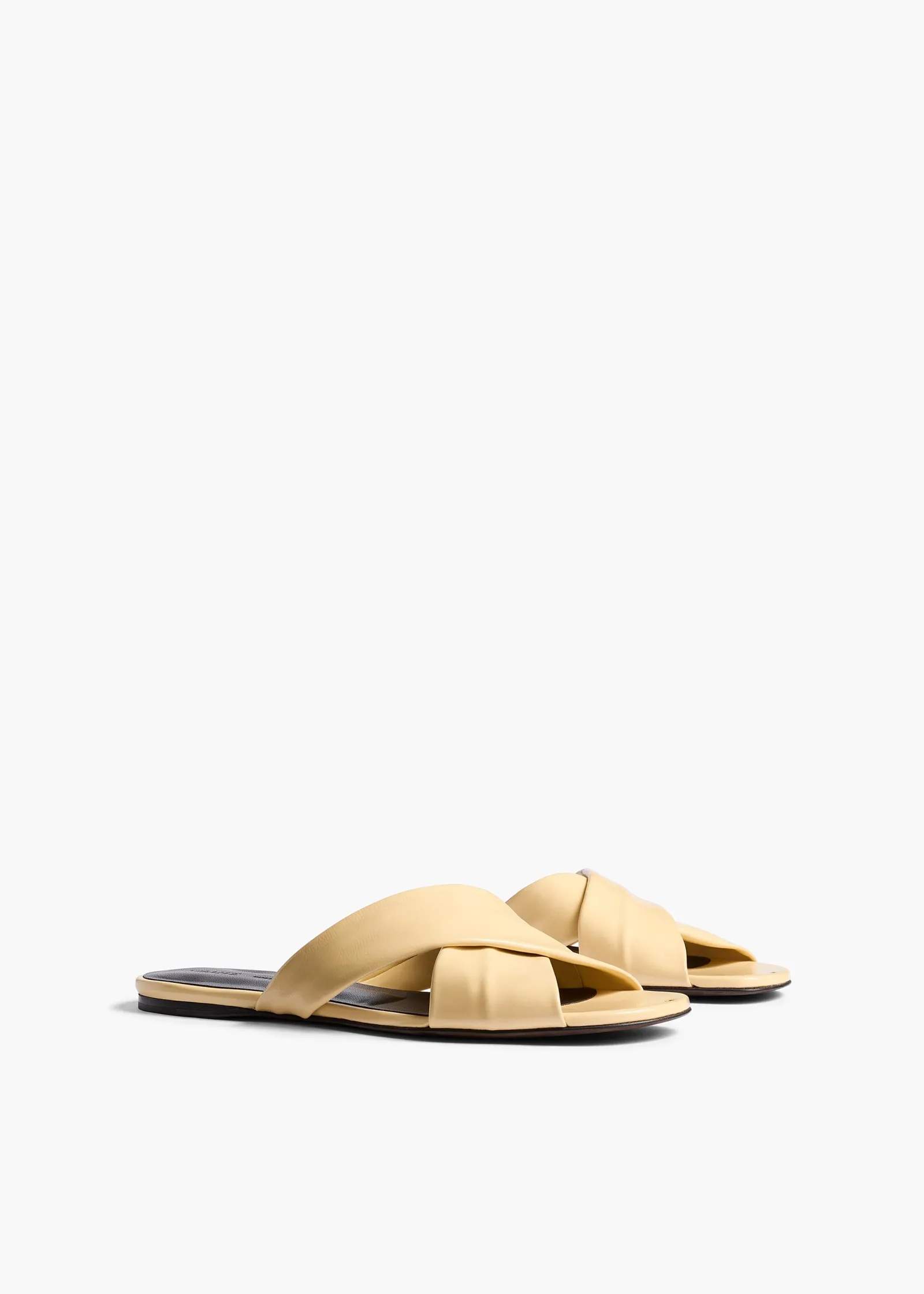 Khaite Flats|Sandals-Liria Flat Sandal in Butter Glazed Leather
