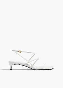 Khaite Pumps|Sandals-Loop Kitten Heel Sandal in Chalk Leather