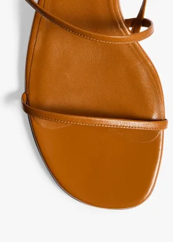 Khaite Pumps|Sandals-Loop Kitten Heel Sandal in Cuoio Leather